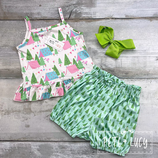 Camping Flamingo Short Set