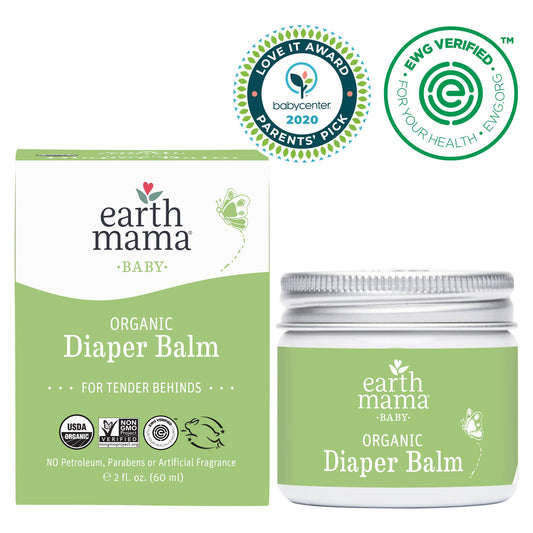 This is Earth Mama's Organic Diaper Balm for tender behinds. No Petroleum Parabens or Artificial Frangrance. 2 fl oz