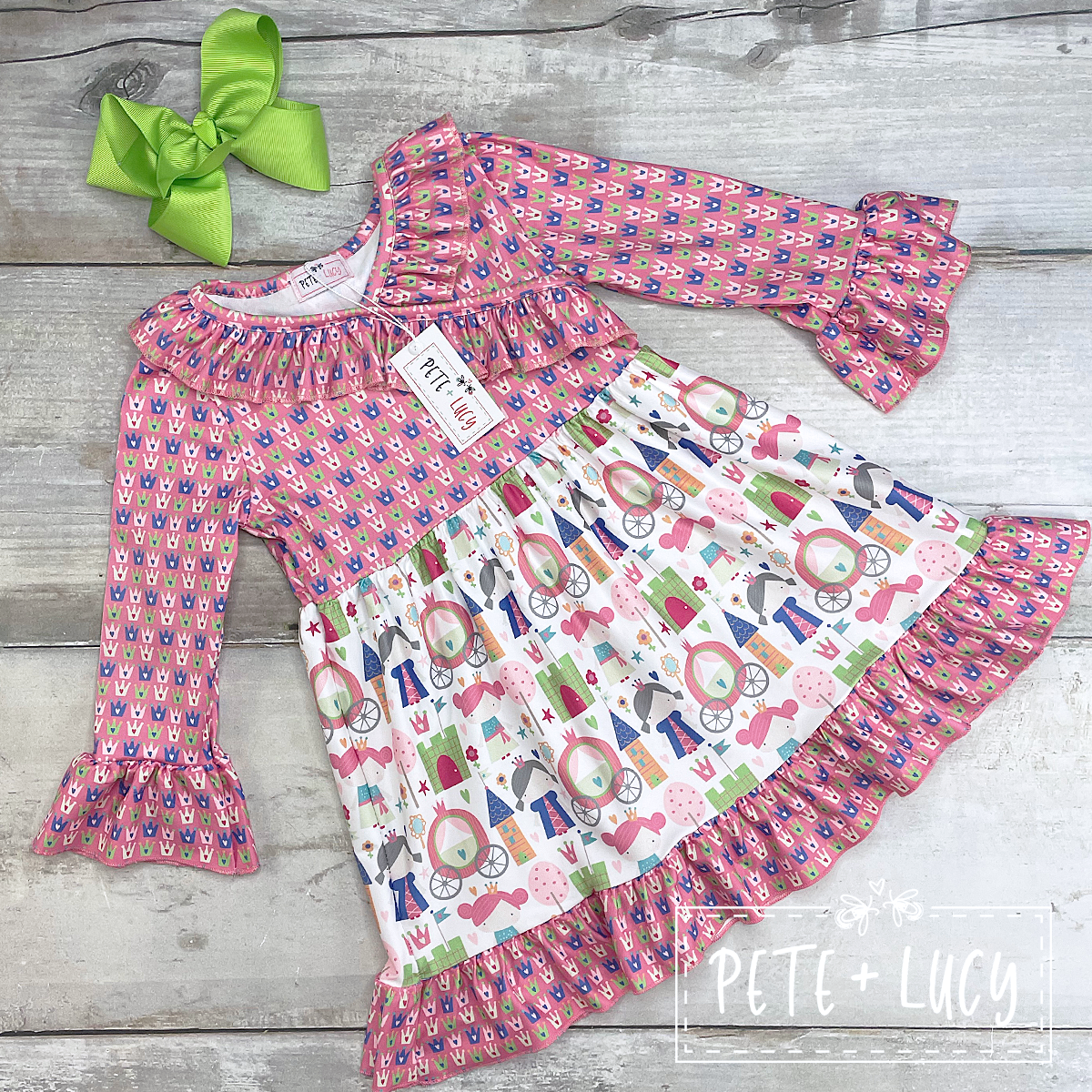 Princess Crown Long Sleeve Dress