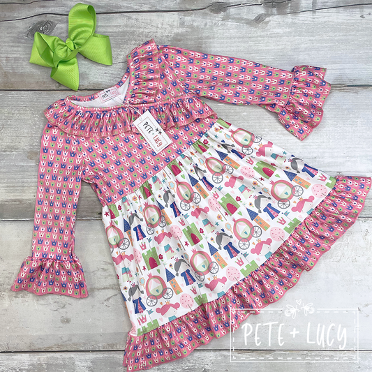 Princess Crown Long Sleeve Dress