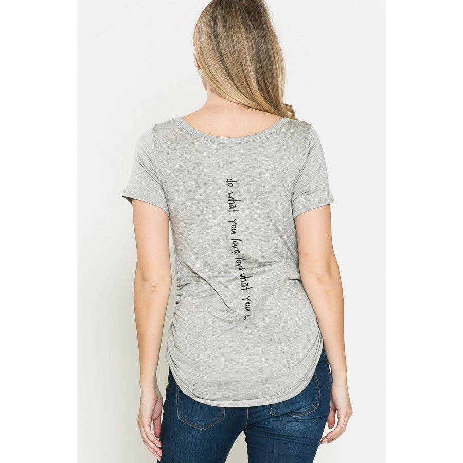 Maternity Top Heart Print Round Neck