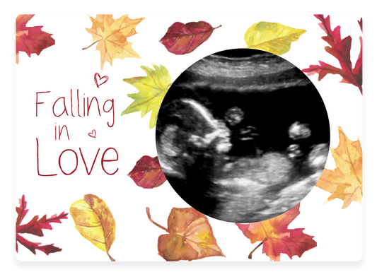 Magnetic Falling in Love Ultrasound Wooden Photo Frame