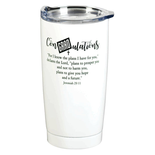 Tumbler Graduation I Know White 20 oz