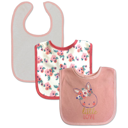 3Pk Drooler Bibs - Little Love