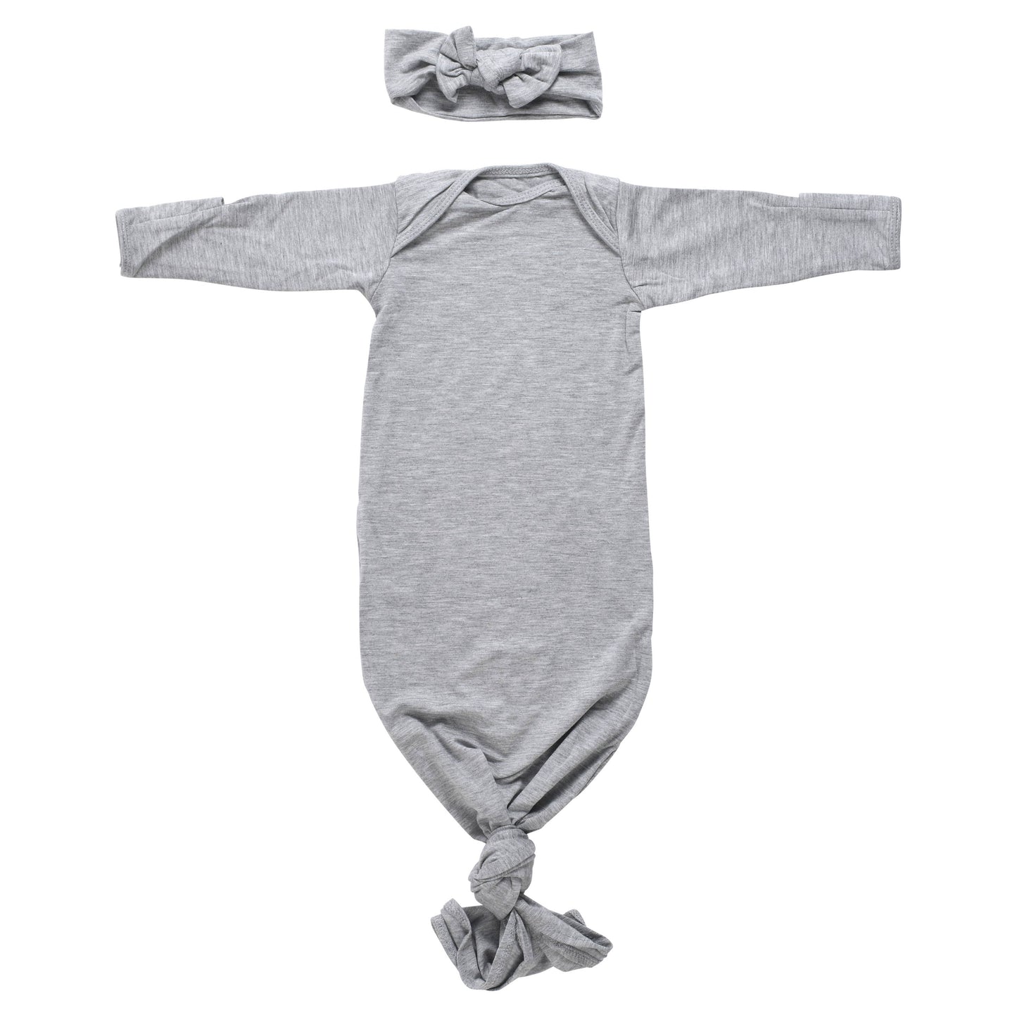 Gray Knotted Gown & Bow