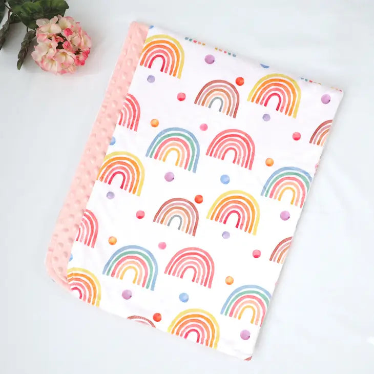 Minky Blanket Rainbow
