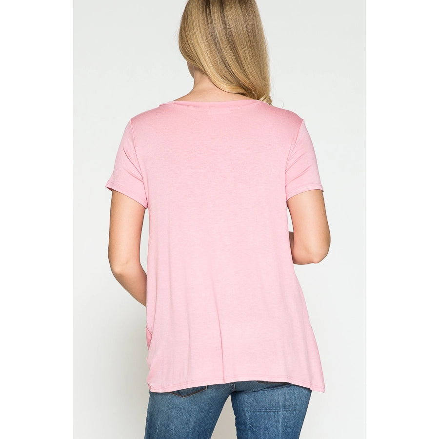 Maternity Short Sleeve Twist Front