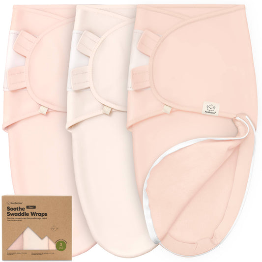 Angelic- 3pk Soothe Zippy Baby Swaddles 0-3 Months