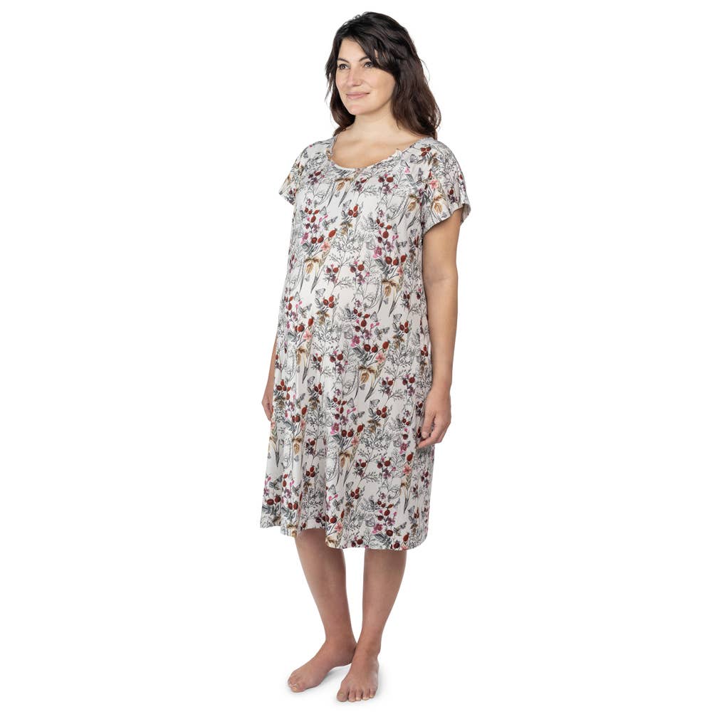 Floral Labor and Delivery/ Nursing Gown