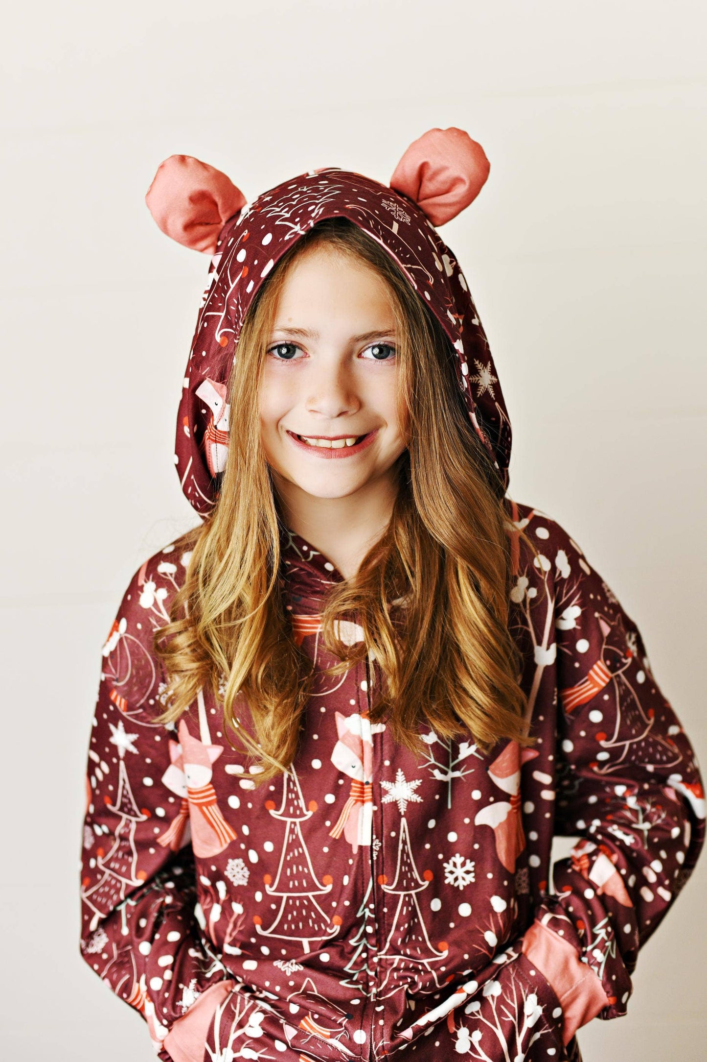 Kids Winter Fox Lounge Onesie