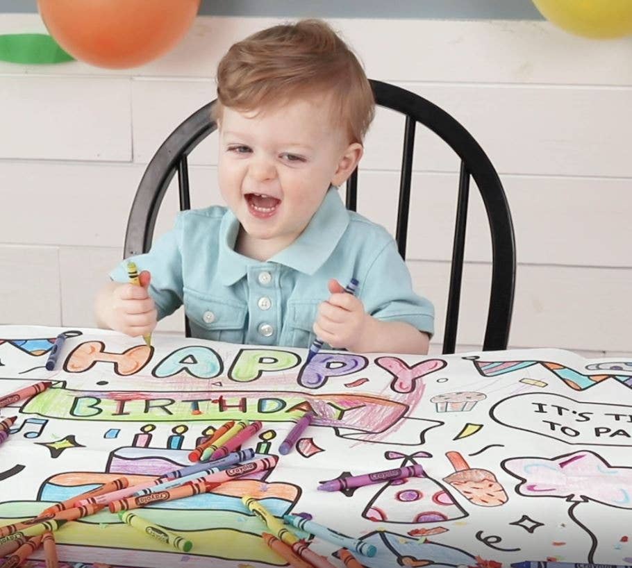 Birthday Party Coloring Tablecloth