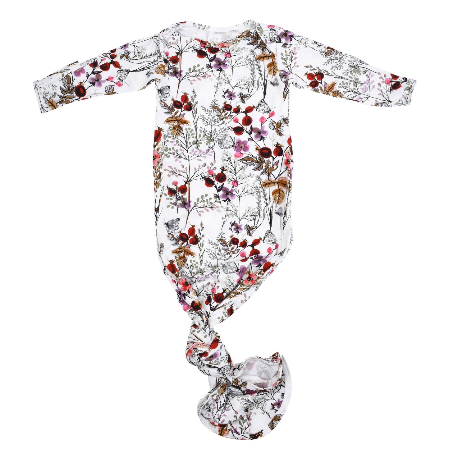Floral Flower Knotted Gown: Gown & Bow