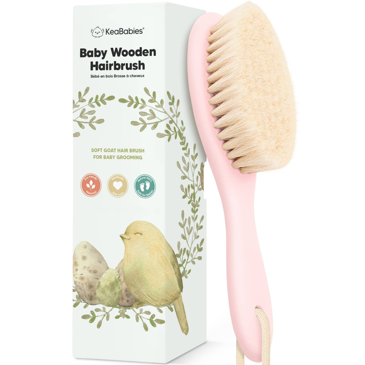 KeaBabies Baby Hair Brush: Blush