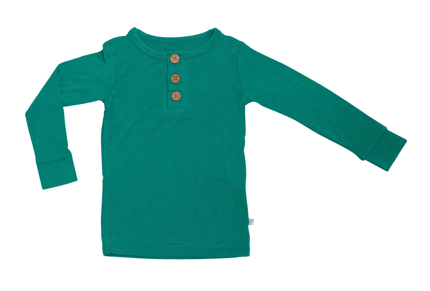 Emerald Green Long Sleeve Henley Pajamas