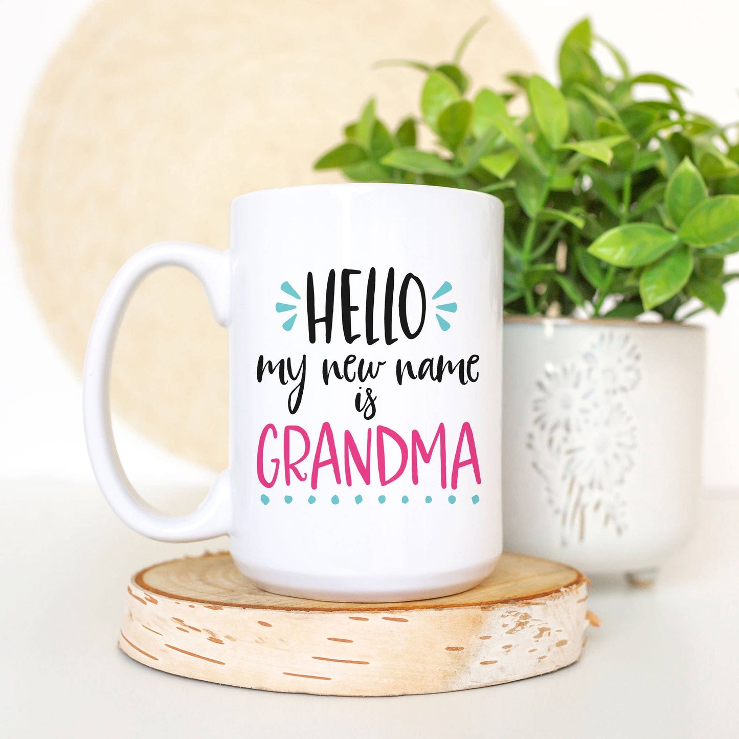 Hello My New Name is Grandma Ceramic Mug