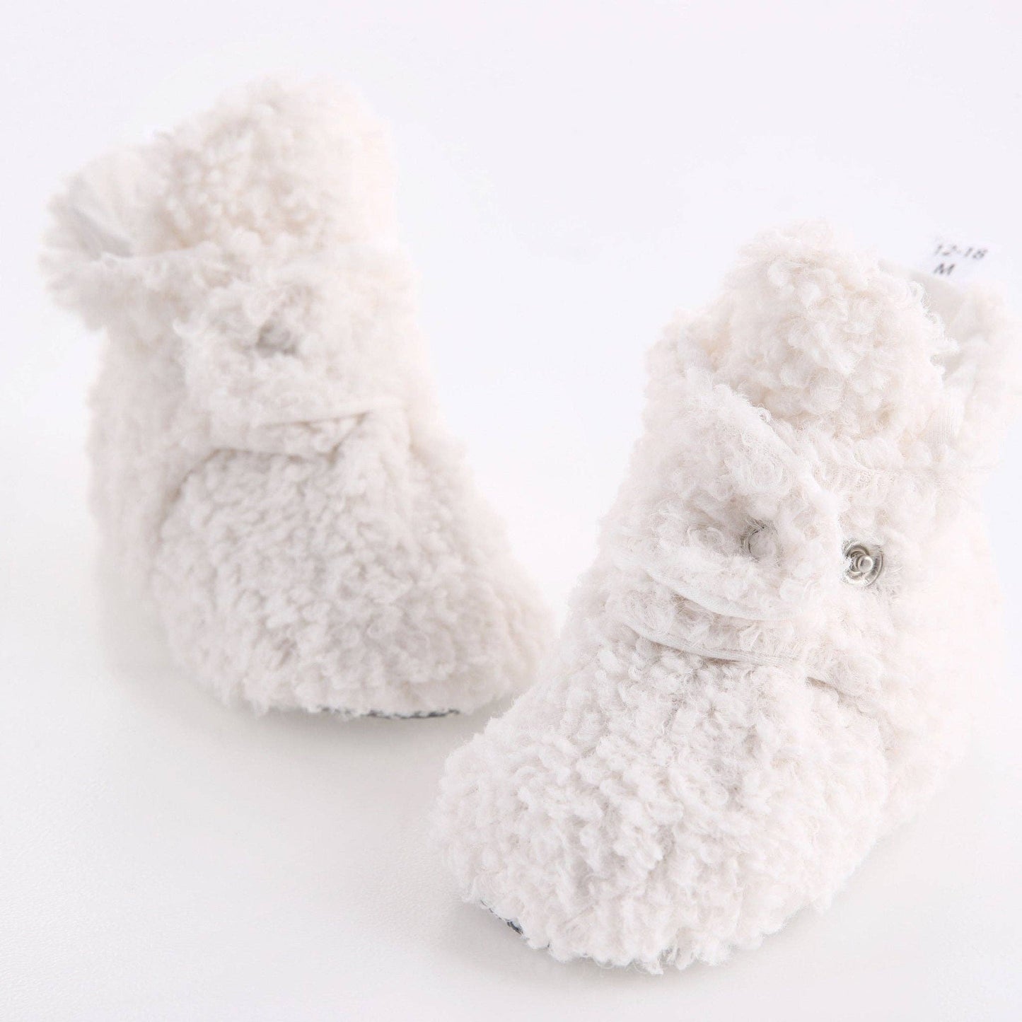 White Fleece Booties/ 12-18 Months