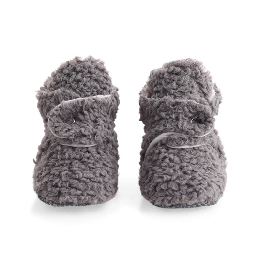 Gray Fleece Booties/ 6-12 Months