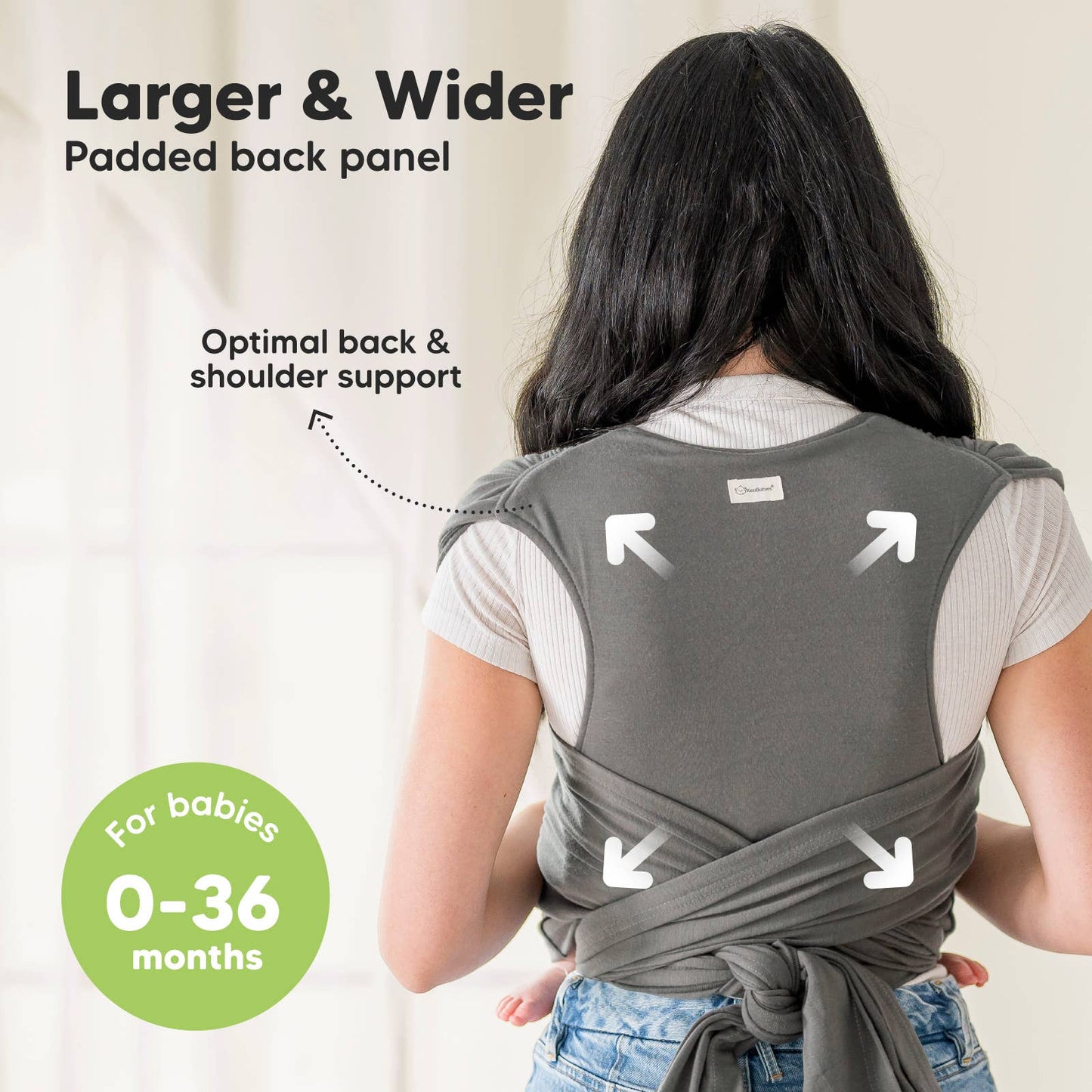 KeaBabies D-Lite Wrap Carrier (Graphite)