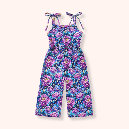 Electric Peonies - Girls Jumpsuit