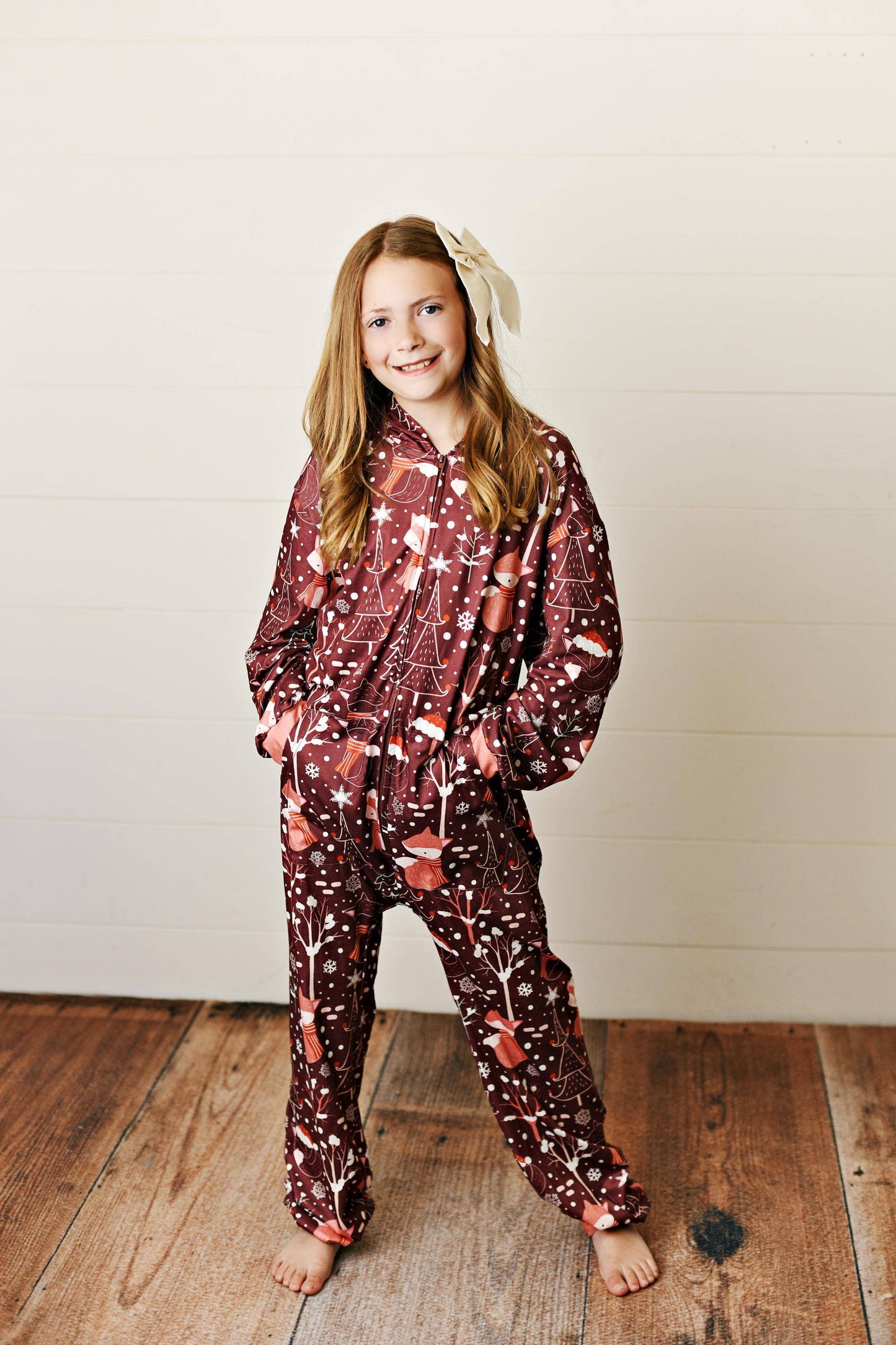 Kids Winter Fox Lounge Onesie