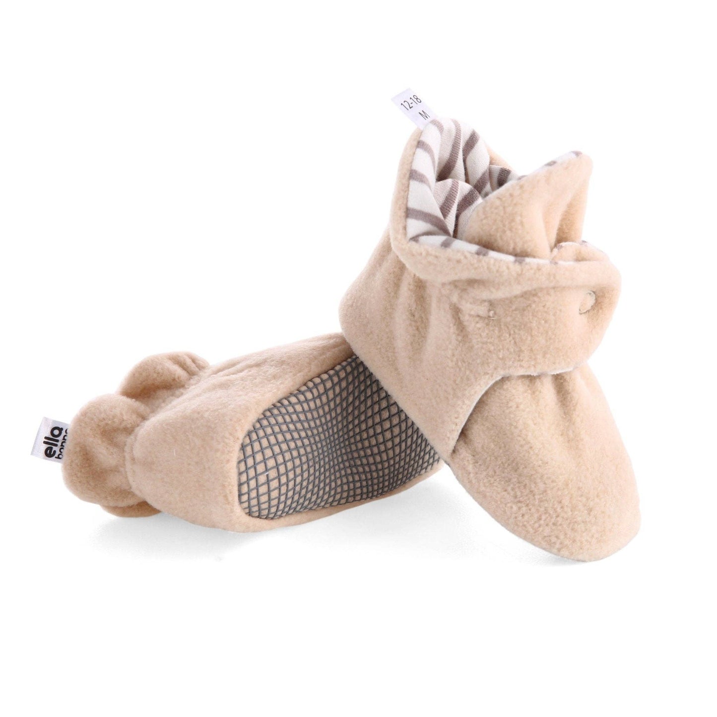 Fleece Baby Booties Beige / 12-18 Months