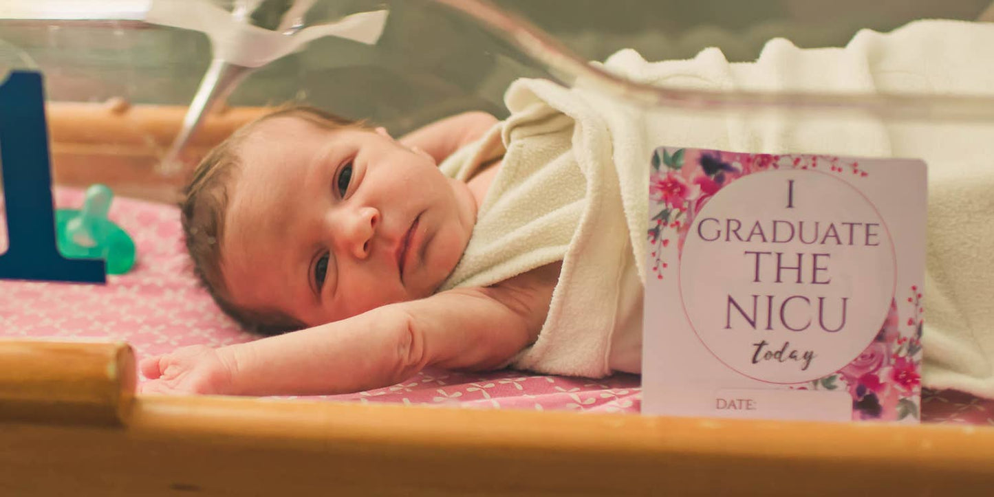 Girl NICU Milestone Cards