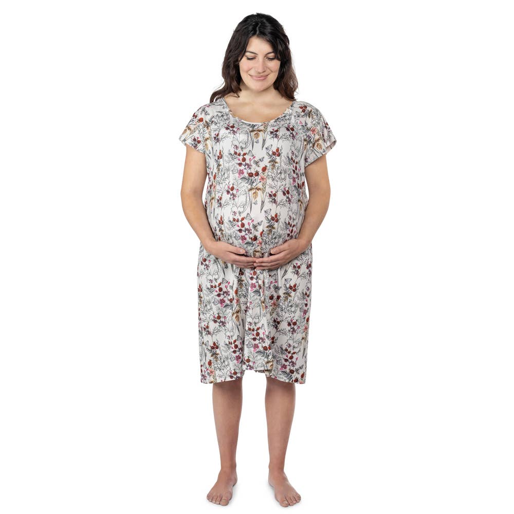 Floral Labor and Delivery/ Nursing Gown