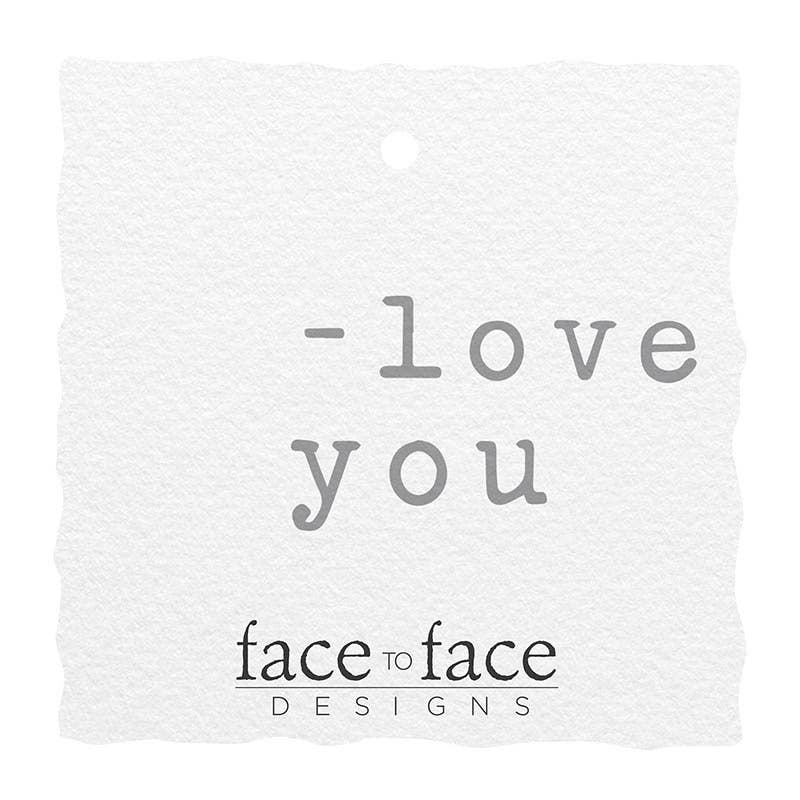Face to Face Wood Cross - Love You