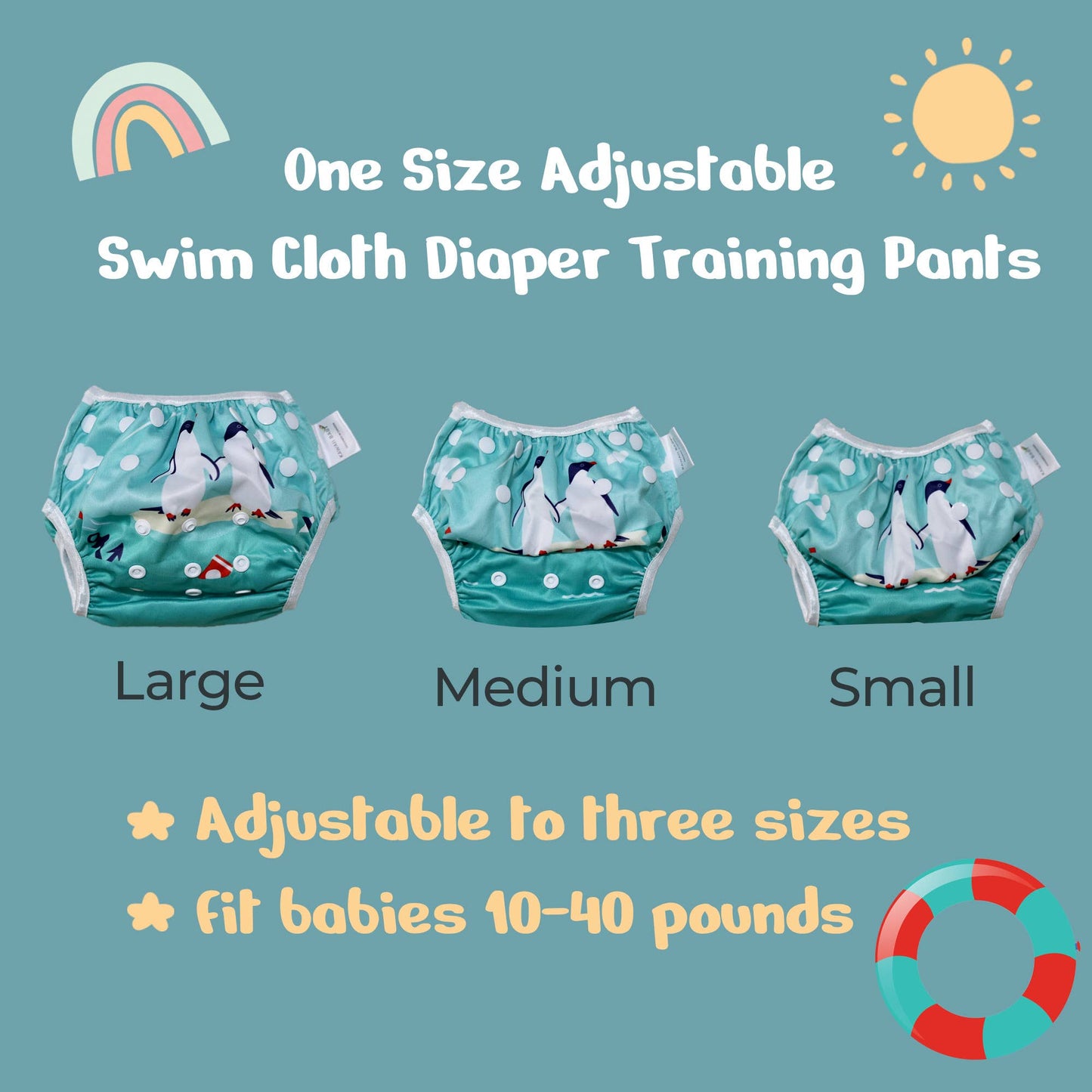 One Size Swim Cloth Diaper Training Pants