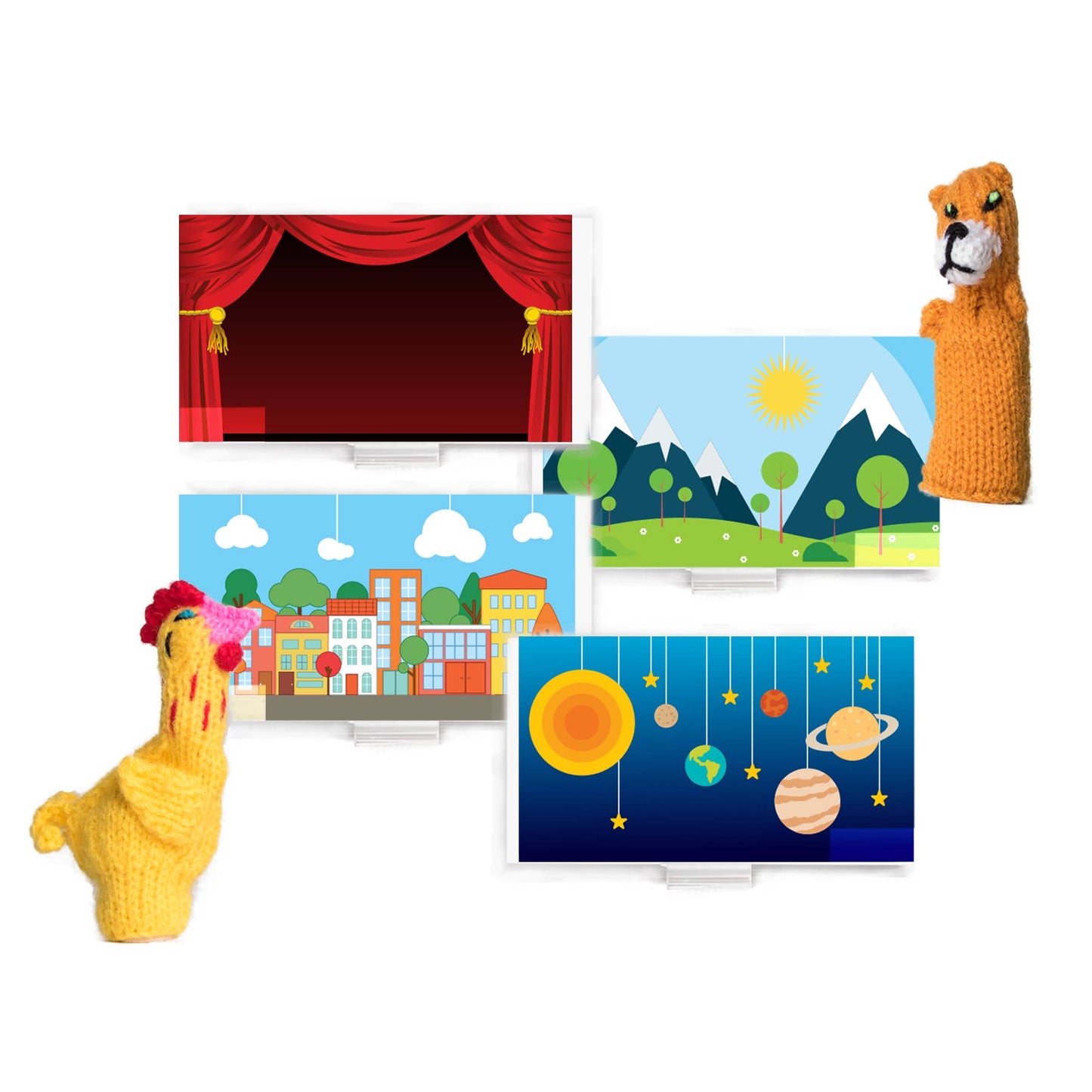 Puppet Show On-the-Go Kids Pretend Play Set