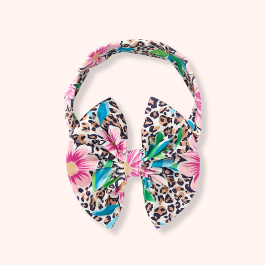 Leopard Lagoon - Bow Headband