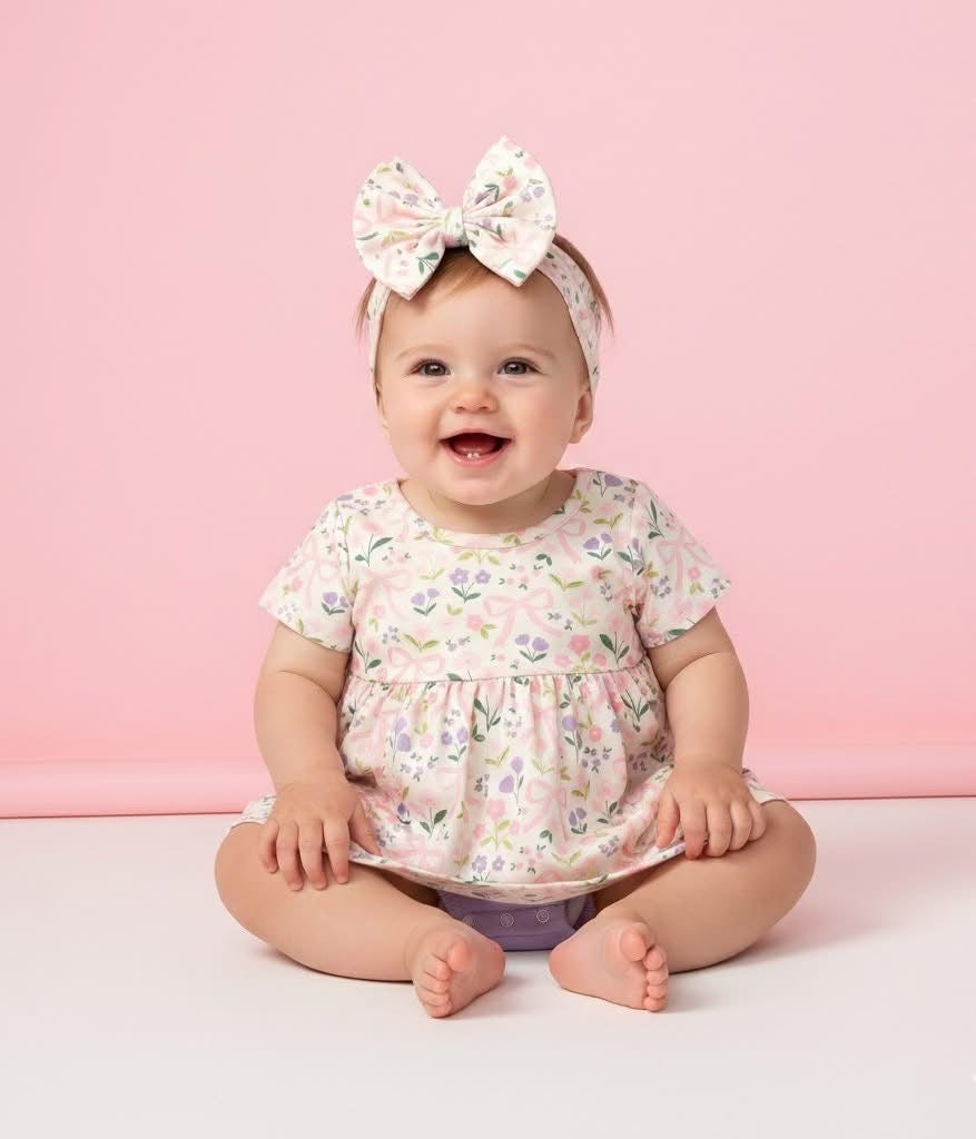 Blushing Bows Romper