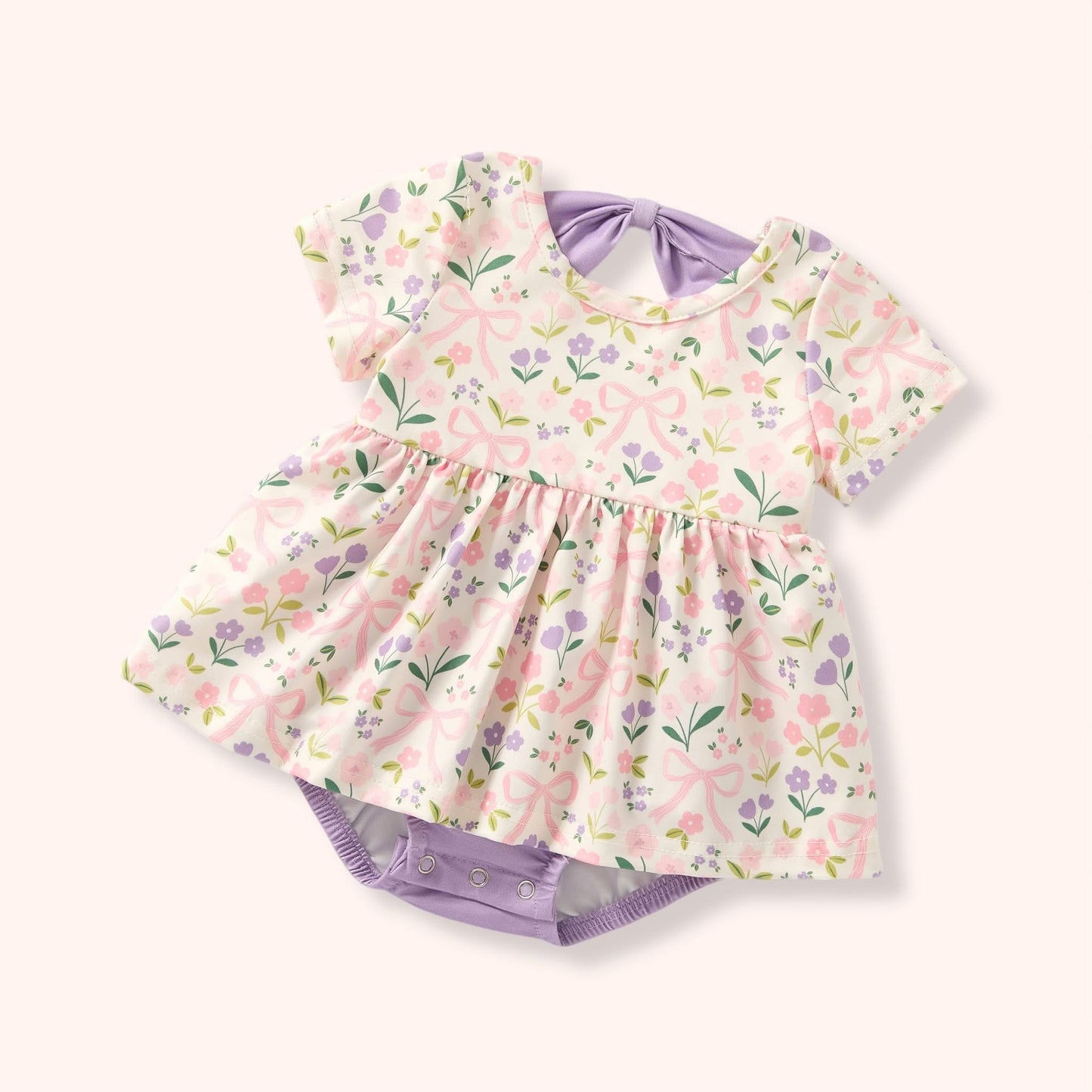 Blushing Bows Romper