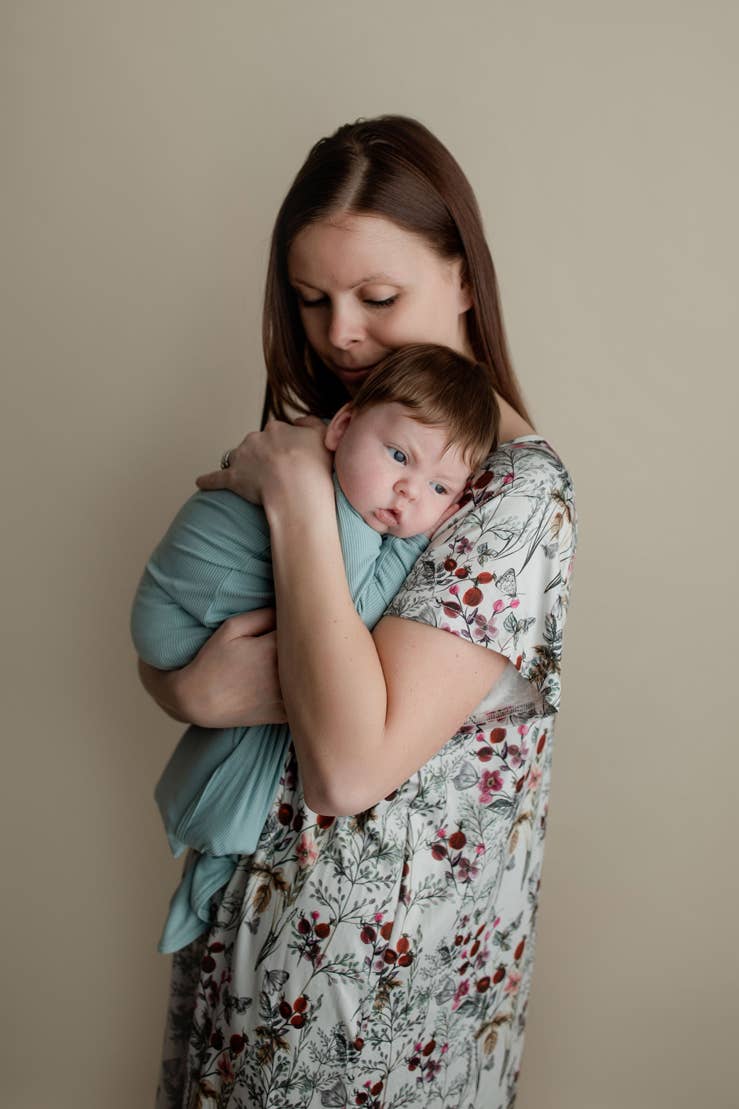 Floral Labor and Delivery/ Nursing Gown