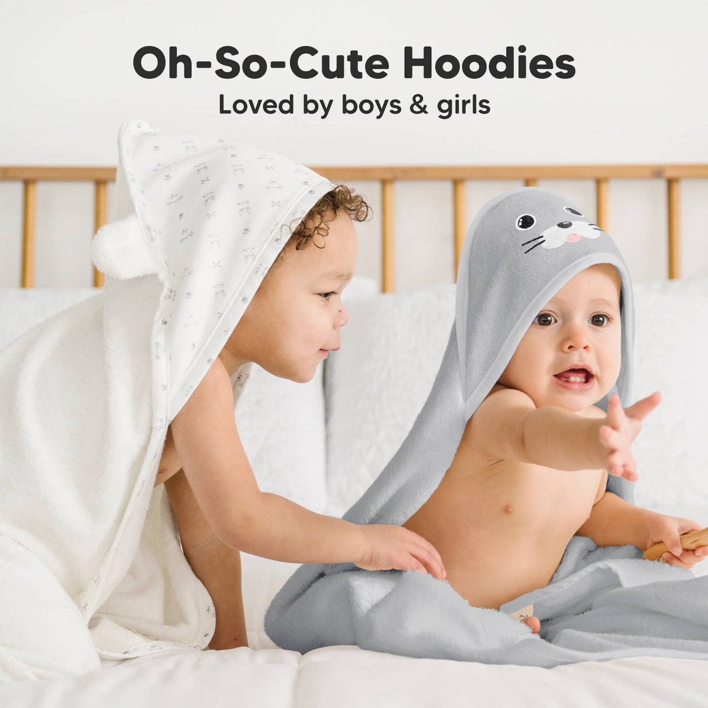 KeaBabies Cuddle Baby Hooded Towel: Seal