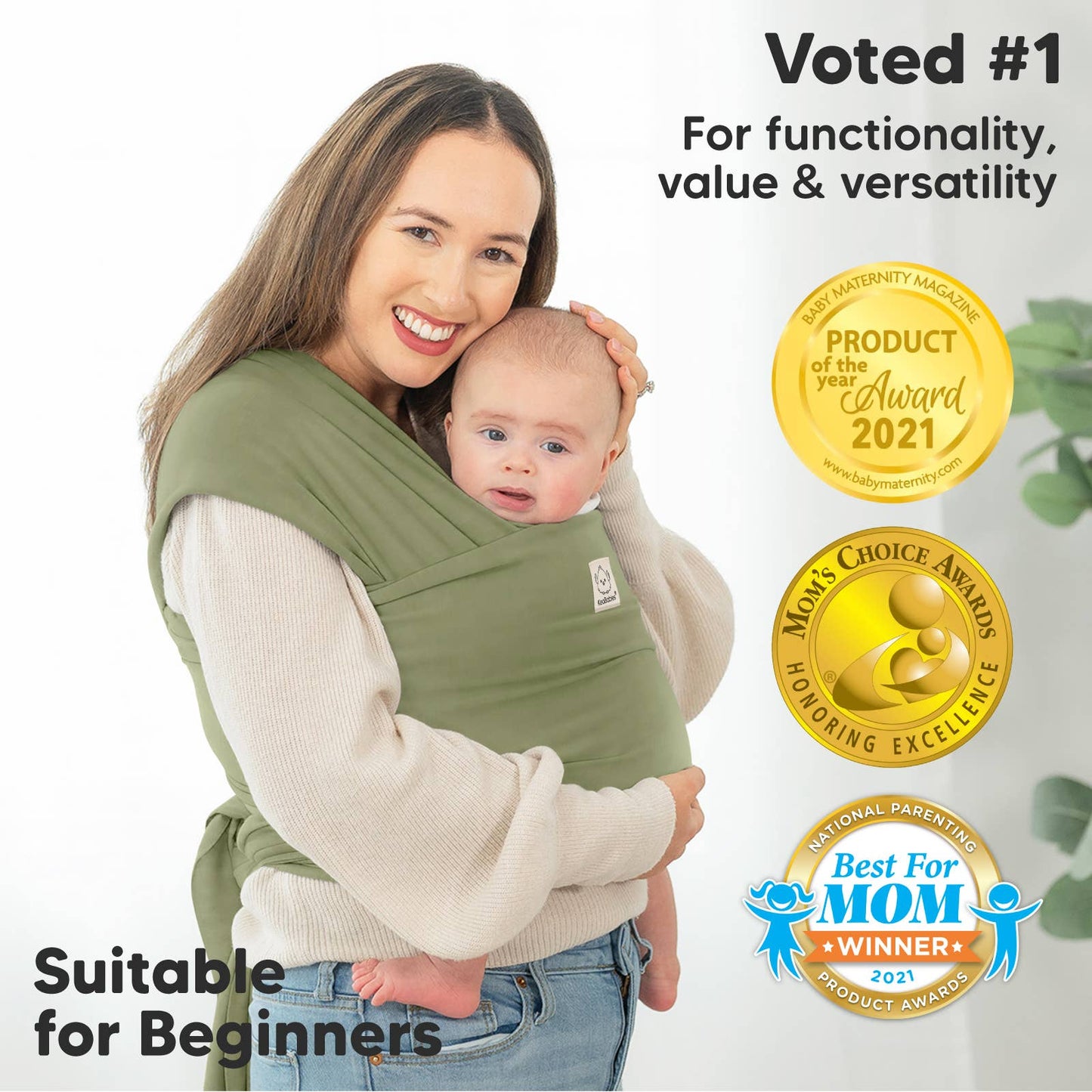 KeaBabies Original Baby Wrap Carrier