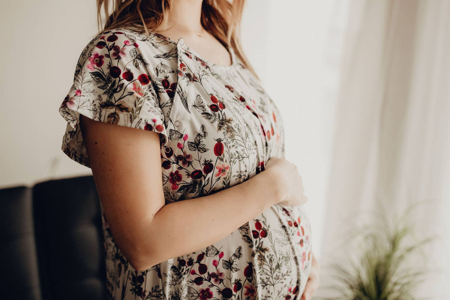 Floral Labor and Delivery/ Nursing Gown