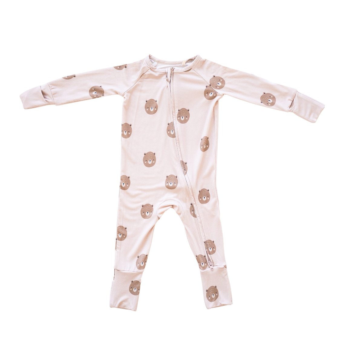 Bamboo 2-Way Convertible Zip Romper - Teddy