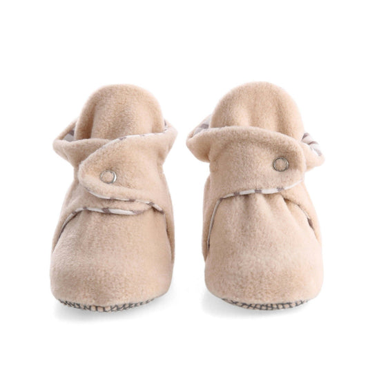 Fleece Baby Booties Beige / 6-12 Months