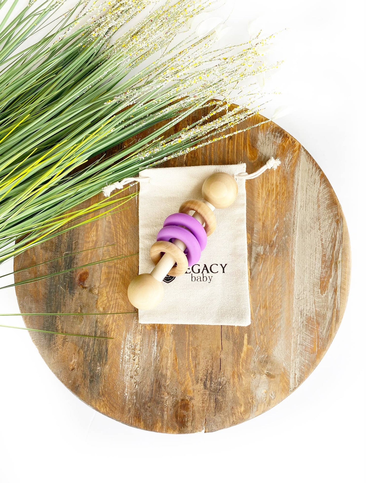 Silicone & Wood Rattle