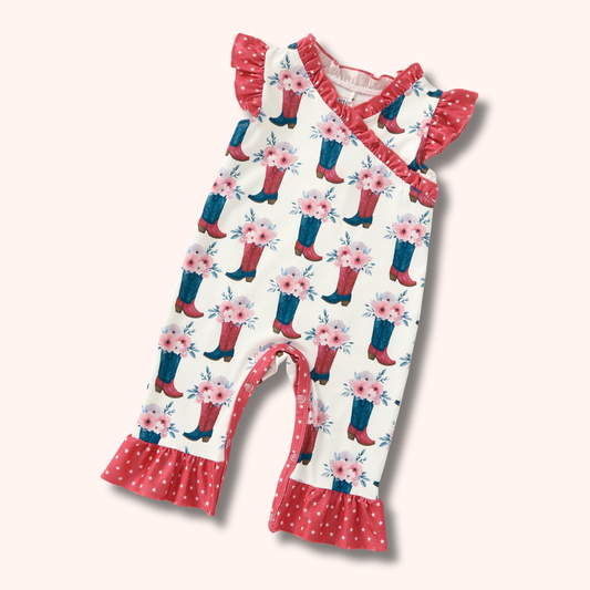 Boots & Blooms - Romper