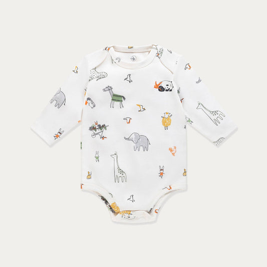 Bodysuit Cotton Long Sleeve: Wildlife