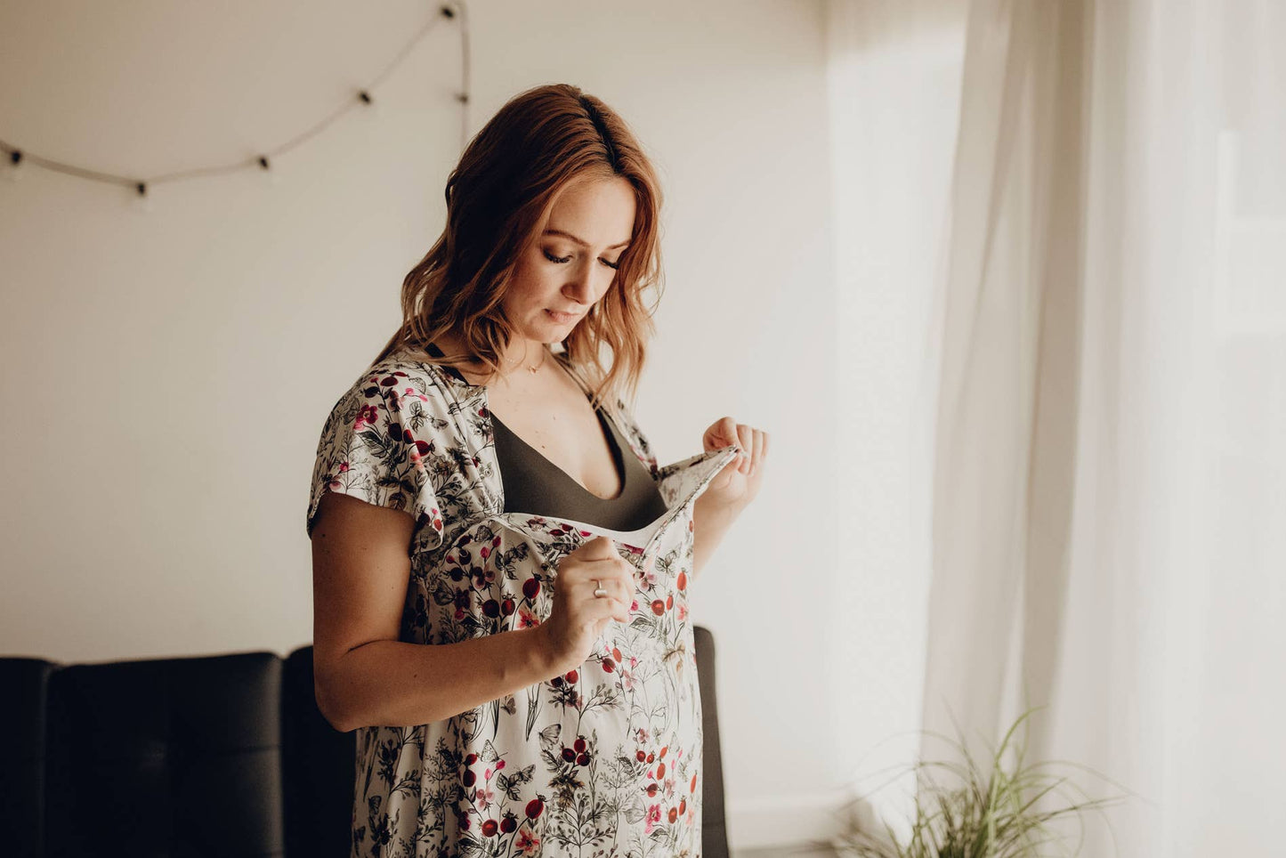 Floral Labor and Delivery/ Nursing Gown