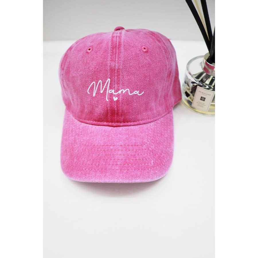 MAMA Printed Acid Washed Baseball Cap