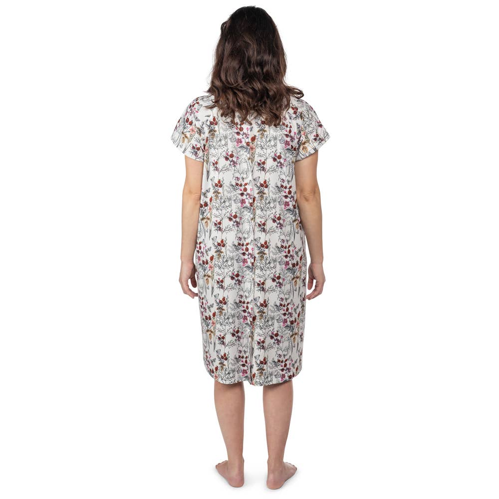 Floral Labor and Delivery/ Nursing Gown