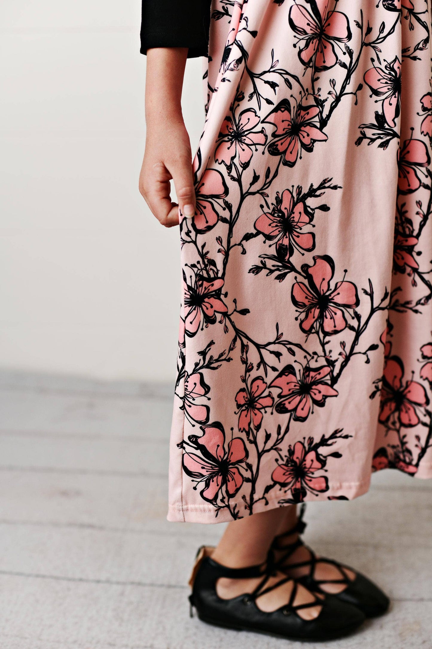 Kids Cherry Blossom Maxi Dress