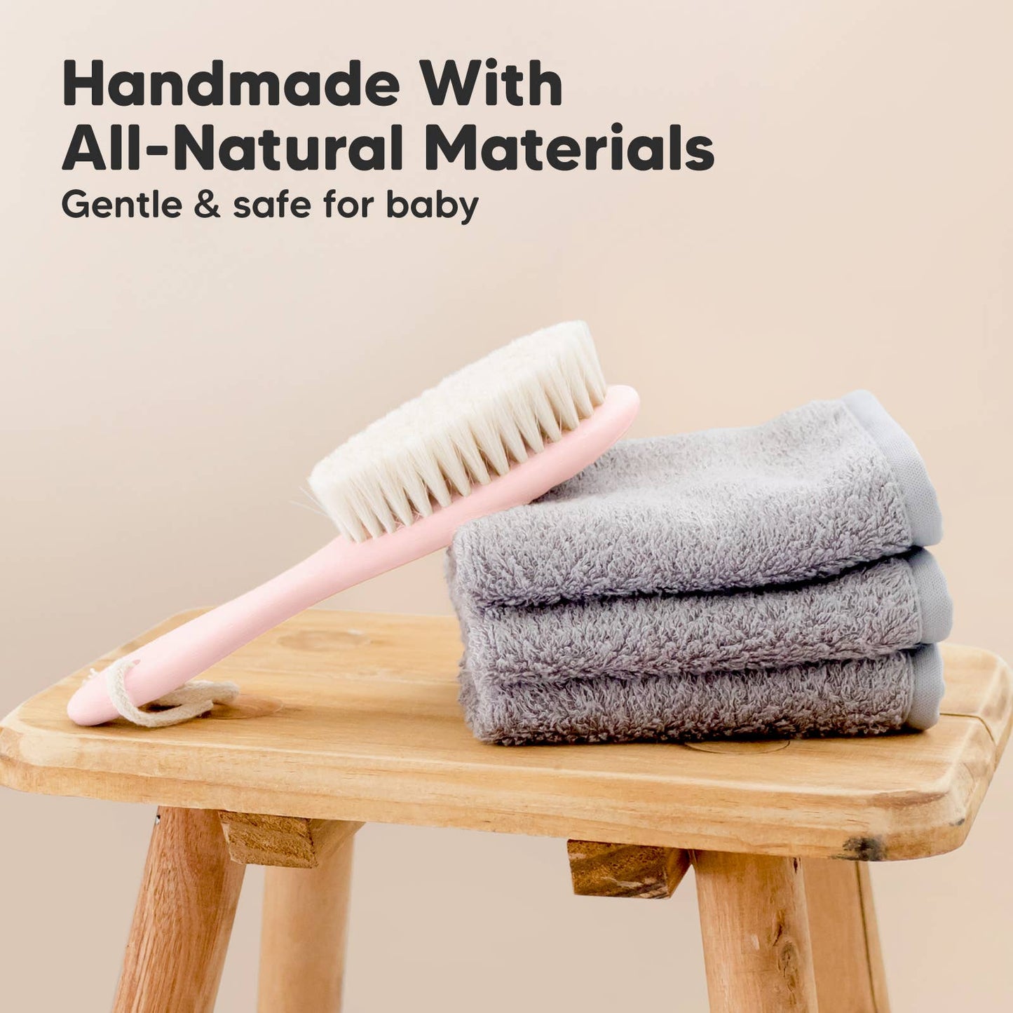 KeaBabies Baby Hair Brush: Blush