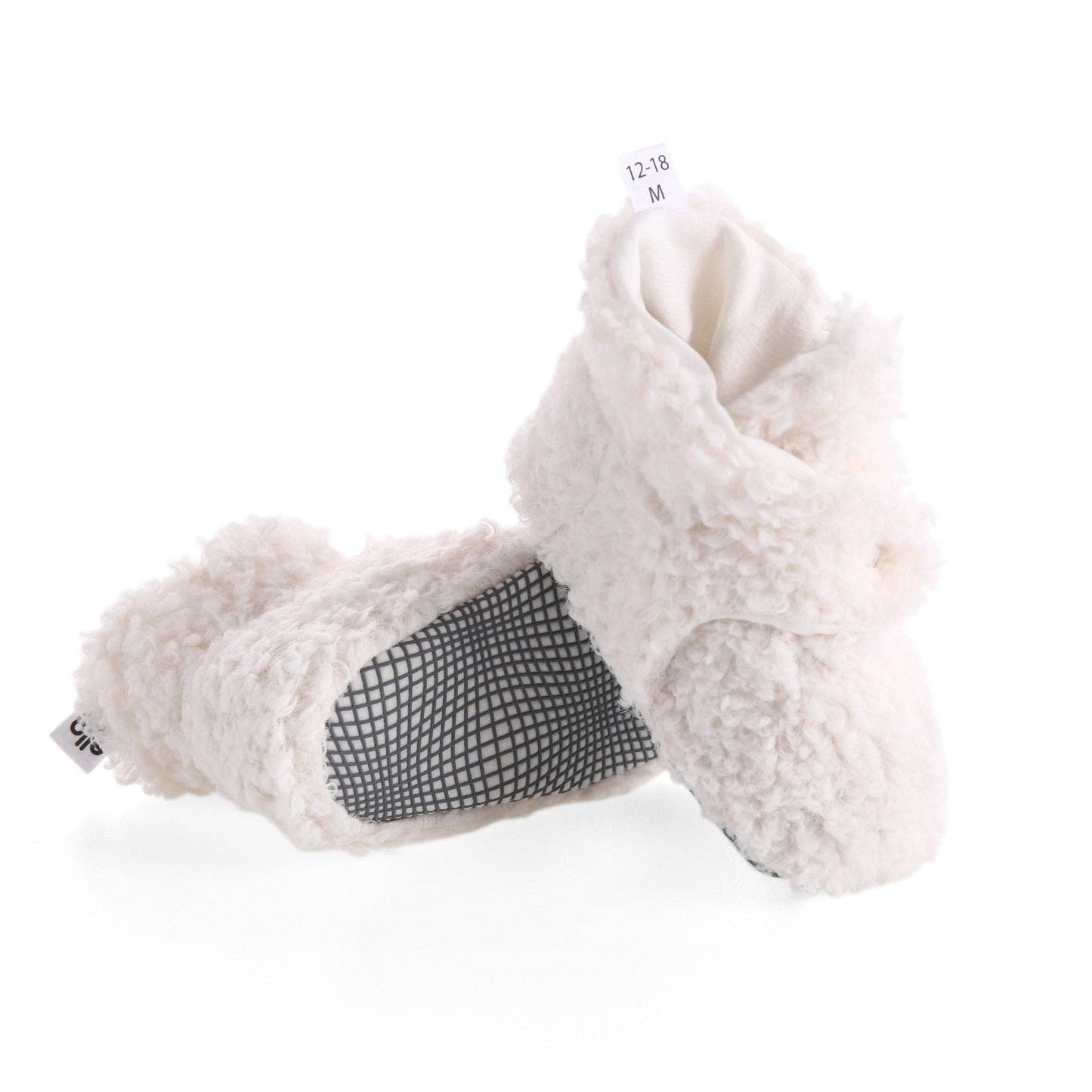 White Fleece Booties/ 12-18 Months