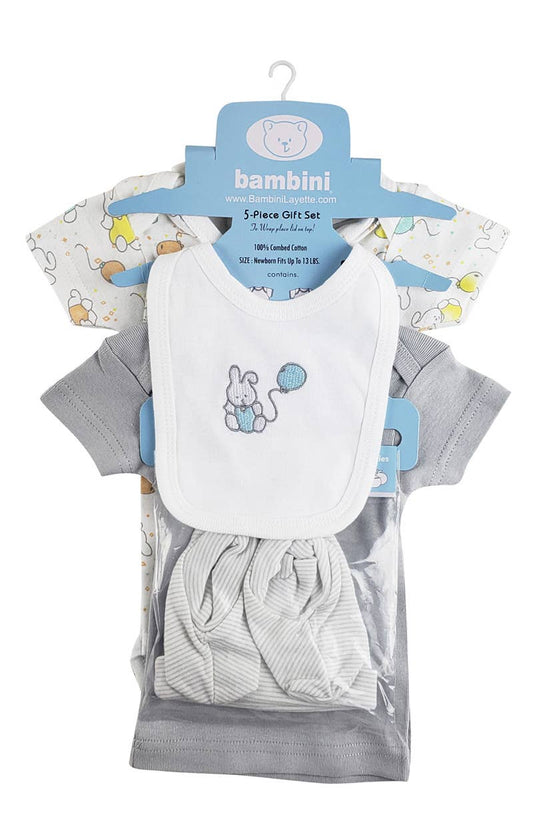 5-Piece Newborn Gift Set - Bunny Print