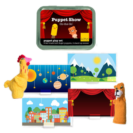 Puppet Show On-the-Go Kids Pretend Play Set